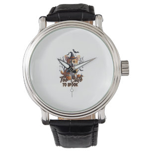 Too Cute To Spook Funny Halloween Dog Corgi T shir Watch