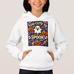 Too Cute to Spook! - Girls’ Halloween Hoodie
