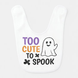 Too Cute to Spook Halloween Baby Bib