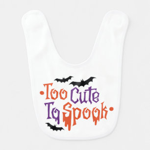 Too Cute to Spook Halloween Baby Bib