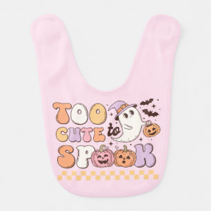Too Cute to Spook Halloween Baby Bib