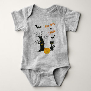 Too Cute to Spook Halloween Baby Bodysuit