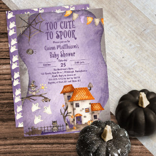 Too Cute to Spook Halloween Baby Shower Invitation