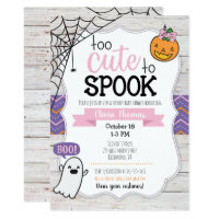 Too Cute to Spook Halloween Baby Shower Invitation