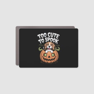 Too Cute to Spook Halloween Dog Car Magnet