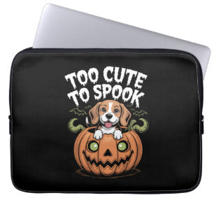 Too Cute to Spook Halloween Dog Laptop Sleeve