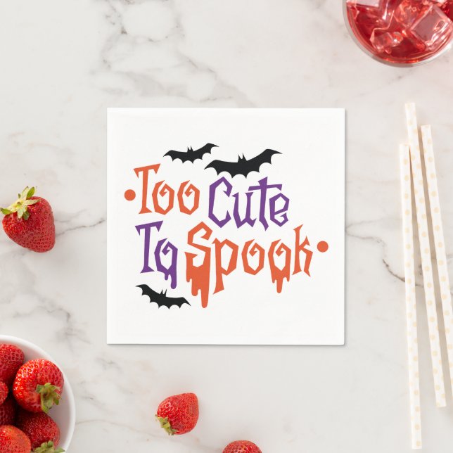 Too Cute to Spook Halloween  Napkins (Insitu)