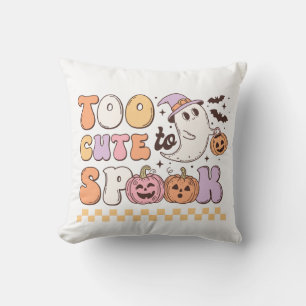 Too Cute to Spook Halloween Throw Pillow