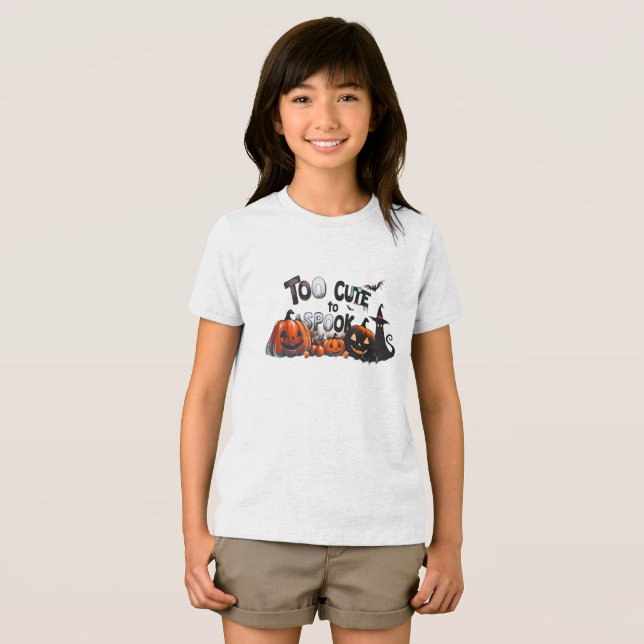 Too Cute To Spook-Halloween Tri-Blend Shirt (Front Full)