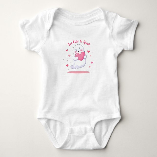Too Cute to Spook Kids Halloween T-Shirt – Adorabl Baby Bodysuit (Front)