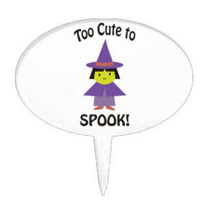Too Cute to Spook! Little Witch Cake Topper
