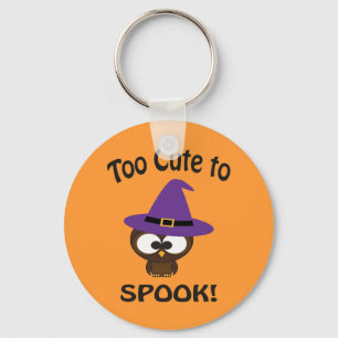 Too Cute to Spook! Owl Witch Keychain