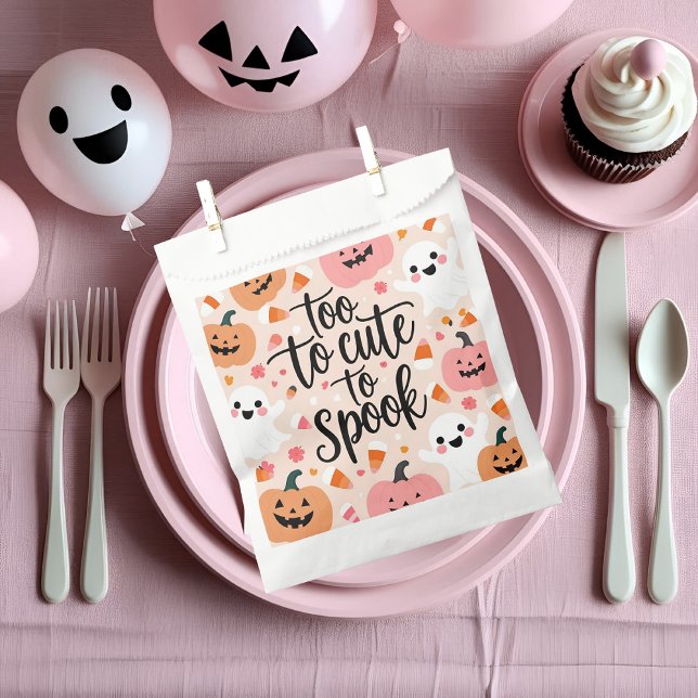 Too Cute to Spook | Pastel Halloween  Favor Bag (Creator Uploaded)