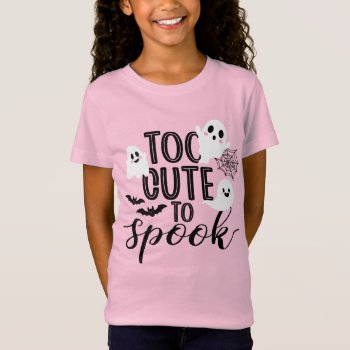 Too Cute To Spook Pink Halloween T-shirt by PrinterFairy at Zazzle
