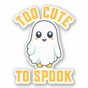 Too cute to spook sticker