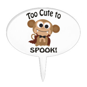 Too Cute To Spook! Vampire Monkey Cake Topper