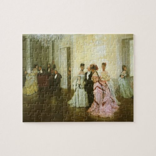 Too Early by James Tissot Vintage Victorian Art Jigsaw Puzzle