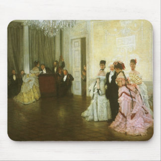 Too Early by James Tissot, Vintage Victorian Art Mouse Pad