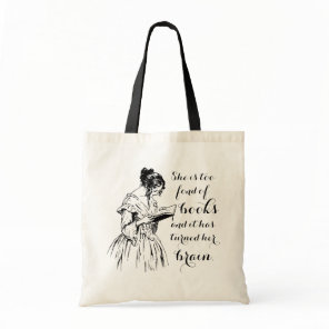 Too fond of books Louisa May Alcott Tote Bag