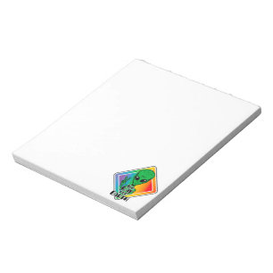Too Gay For Earth Funny Alien UFO Notepad