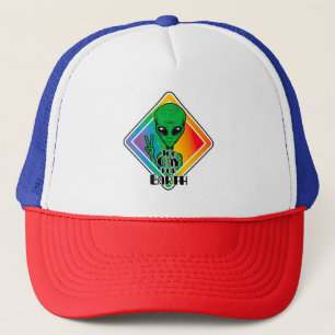 Too Gay For Earth Funny Alien UFO Trucker Hat