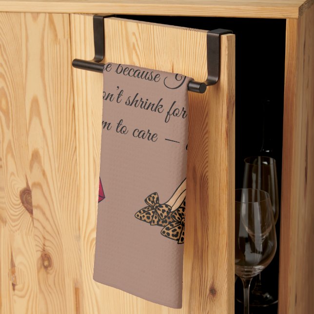 Too Glam To Care – Chic Quote  Kitchen Towel (Thirds Fold)