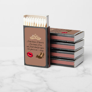 Too Glam To Care – Chic Quote Tote Bag Matchboxes