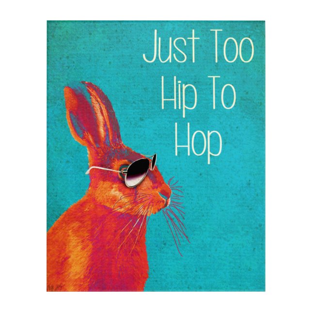 Too Hip To Hop Blue Acrylic Print (Front)