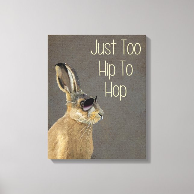 Too Hip To Hop Grey Canvas Print (Front)