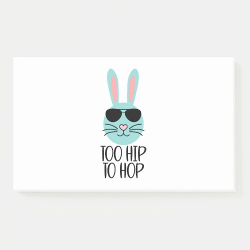 Too Hip To Hop Light Blue Cute Easter Bunny Girl  Post_it Notes