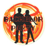 Too Hot Bachelor Party T-shirts and Gifts Classic Round Sticker