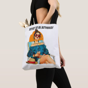 Too Hot To Be Bothered Fun Summer Design Tote Bag