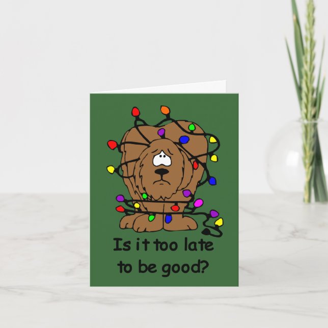 Too late to be good? Christmas card (Front)