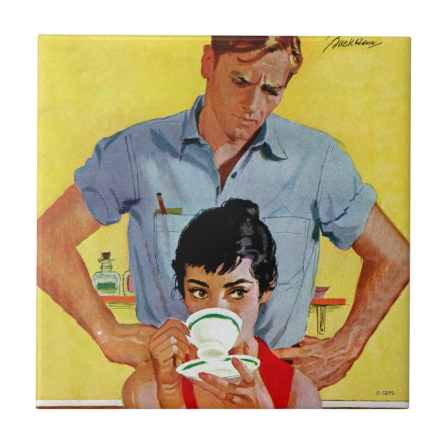 Too Late To Make Up Ceramic Tile (Front)