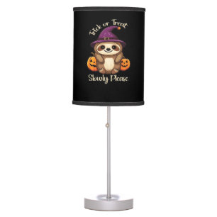 Too Lazy to be Scary Cute Halloween Sloth Classic Table Lamp