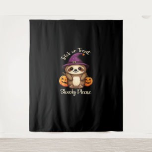 Too Lazy to be Scary Cute Halloween Sloth Classic Tapestry