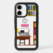 Too Many Books Cat OtterBox Case