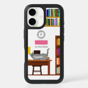 Too Many Books Cat OtterBox Case