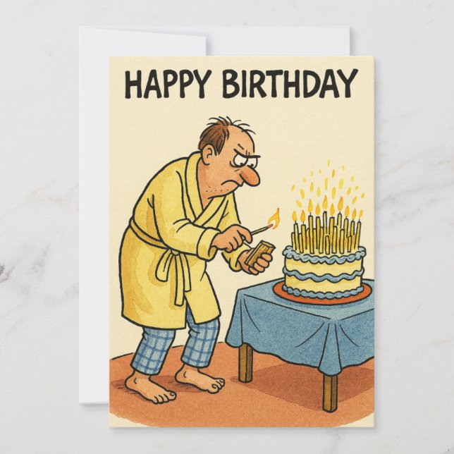 Too Many Candles Holiday Card (Front)