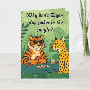  “Too Many Cheetahs” Greeting  Letterpress Thank You Card