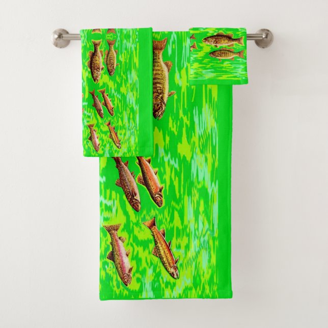 too many fish in the sea bath towel set (Insitu)