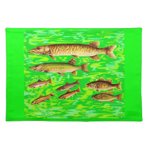 too many fish in the sea cloth placemat