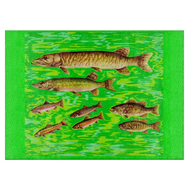 too many fish in the sea cutting board (Front)