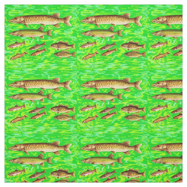 too many fish in the sea fabric (Swatch)