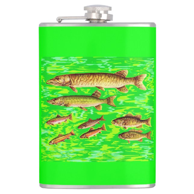 too many fish in the sea flask (Front)