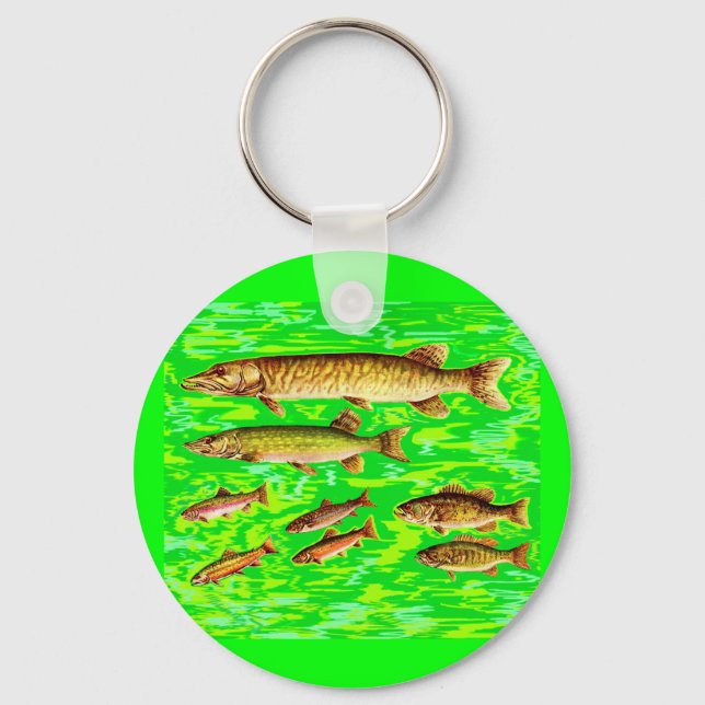 too many fish in the sea keychain (Front)
