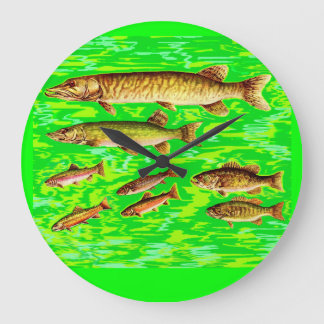 too many fish in the sea large clock