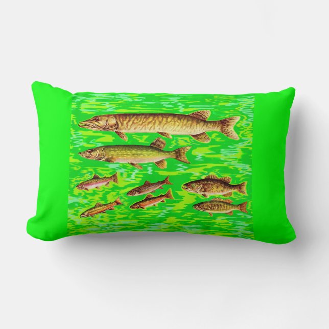 too many fish in the sea lumbar pillow (Front)