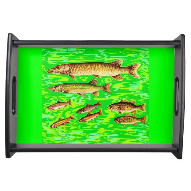 too many fish in the sea serving tray (Front)