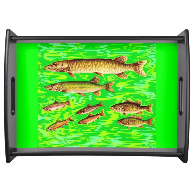 too many fish in the sea serving tray (Front)